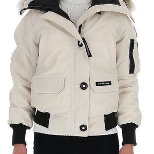 Canada Goose Fur-Trim Bomber – Light Beige / Cream